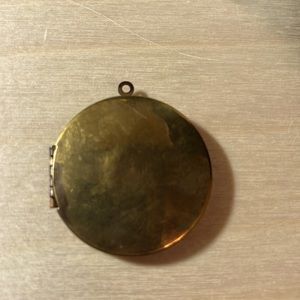 Vintage circle metal locket charm